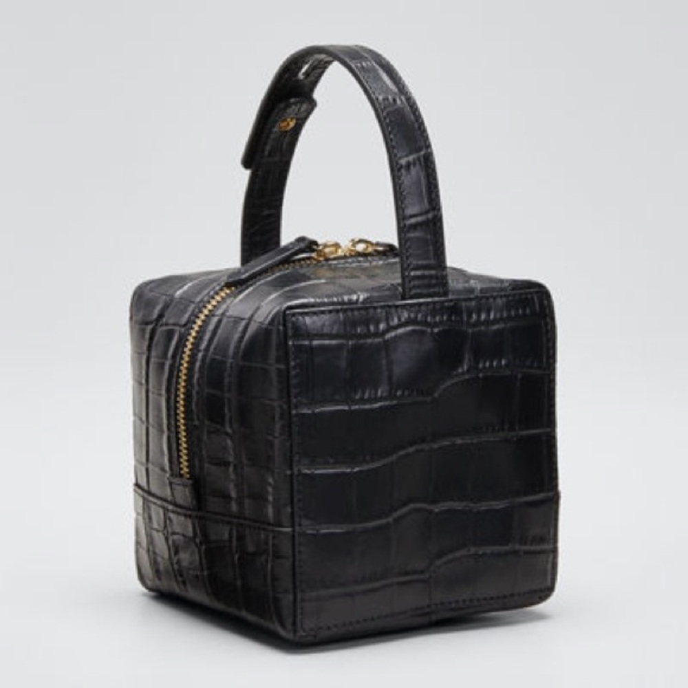 Frame les second cube croc-embossed bag - Picture 5 of 6